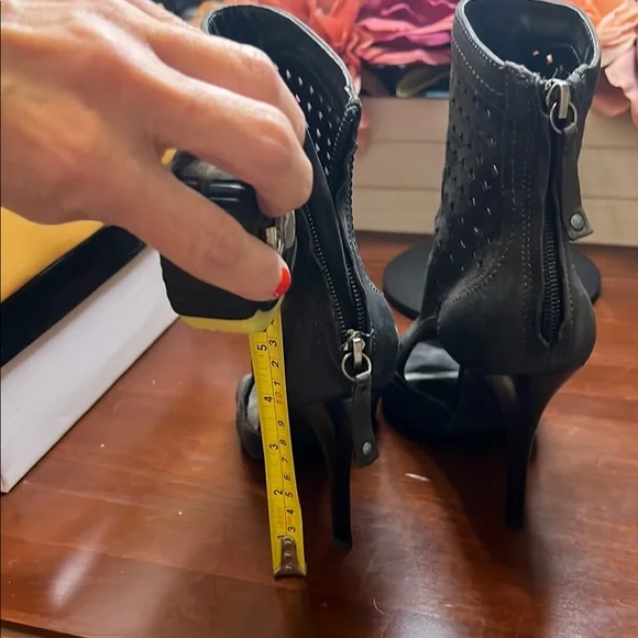 Guess by Marciano Black Cutout Heeled Boots - Picture 5 of 6